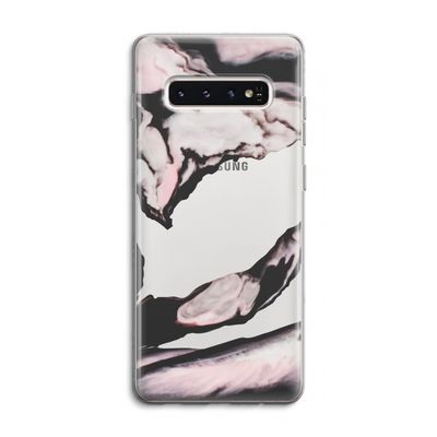 Roze stroom: Samsung Galaxy S10 4G Transparant Hoesje