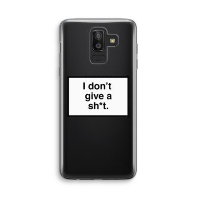 Don't give a shit: Samsung Galaxy J8 (2018) Transparant Hoesje