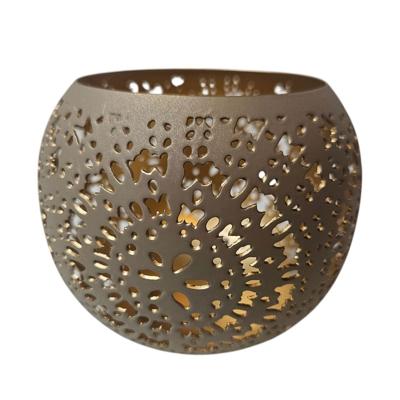 Theelicht houder Sevran Ball votive brown S