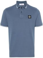 Stone Island polo en coton à patch Compass - Bleu - thumbnail