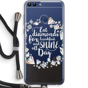 Diamonds: Huawei P Smart (2018) Transparant Hoesje met koord