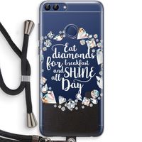 Diamonds: Huawei P Smart (2018) Transparant Hoesje met koord