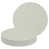 Placemats - 10x - lederlook - mintgroen - rond - 38 cm - tafel dekken - onderleggers - thumbnail