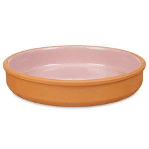 Tapas/hapjes serveren/oven schaal terracotta/roze 23 x 4 cm