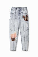 Relaxed spijkerbroek Mickey Mouse - BLUE - M