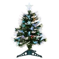 Tweedekans kunst kerstboom - 60 cm - met verlichting gekleurd   -