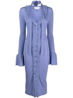 Blumarine robe en laine à volants - Violet