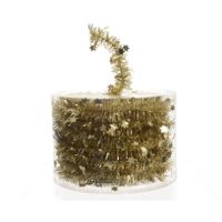 Lametta guirlande ster glans licht goud
