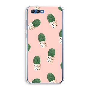 Cactusprint roze: Honor 10 Transparant Hoesje