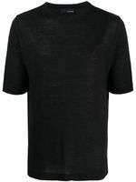 Lardini t-shirt en maille fine - Noir