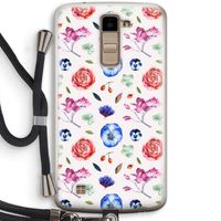 Bloemetjes: LG K10 (2016) Transparant Hoesje met koord