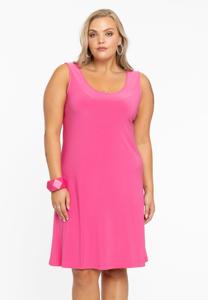Yoek Jurk mouwloos wijd | Roze | Maat 38/40