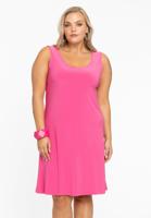 Yoek Jurk mouwloos wijd | Roze | Maat 58/60