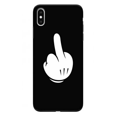 Middle finger black: iPhone XS Max Tough Case