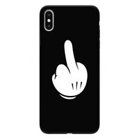 Middle finger black: iPhone XS Max Tough Case
