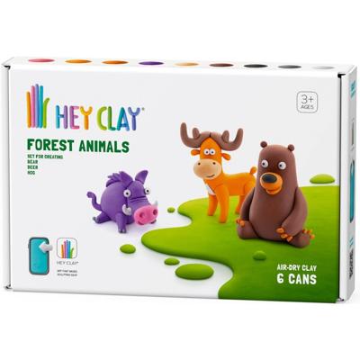 Hey Clay Klei Bosdieren 6 Potjes Klei Hey Clay Klei Bosdieren 6 Potjes Klei