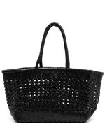 DRAGON DIFFUSION sac cabas Cannage en cuir - Noir