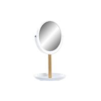 Spiegel DKD Home Decor Wit Natuurlijk Bamboe Aluminium polyestyreen 17 x 17 x 31 cm