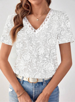 Cotton Casual Lace Shirt - thumbnail