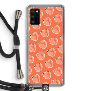 Just peachy: Samsung Galaxy A41 Transparant Hoesje met koord