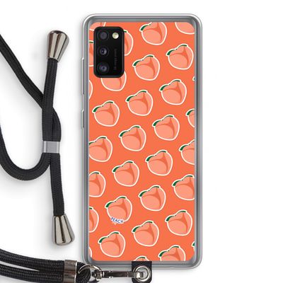 Just peachy: Samsung Galaxy A41 Transparant Hoesje met koord