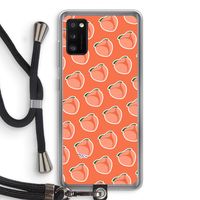 Just peachy: Samsung Galaxy A41 Transparant Hoesje met koord