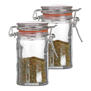 Weckpotje/inmaakpotje - 2x - mini - 70 ml - glas - met beugelsluiting