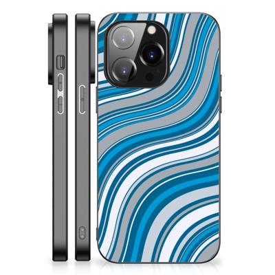 iPhone 14 Pro Back Case Waves Blue