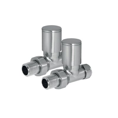 EH Design Radiator Kraantjes Recht Gepolijst RVS