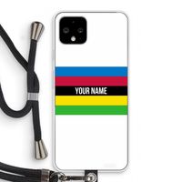 WK Wielrennen: Pixel 4 Transparant Hoesje met koord