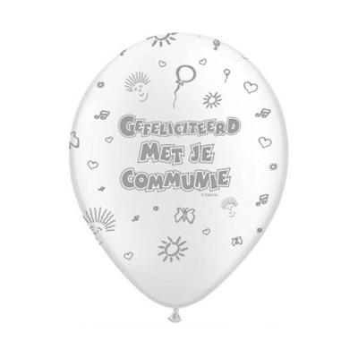 Communie ballonnen - 8 stuks - parelwit - 30 cm