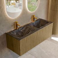 Badmeubel Mondiaz Kurve-Dlux | 120 cm cm | Meubelkleur Dusk | Wastafelkleur Lava | Solid surface | Wasbak beiden zijden spoelbak | 2 kraangaten Badmeubel Mondiaz Kurve-Dlux | 120 cm cm | Meubelkleur Dusk | Wastafelkleur Lava | Solid surface | Wasbak beiden zijden spoelbak | 2 kraangaten