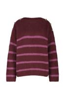 Suzette stripe pullover - bordeaux/orchid - 13229