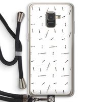 Hipster stripes: Samsung Galaxy A8 (2018) Transparant Hoesje met koord