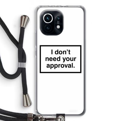 Don't need approval: Xiaomi Mi 11 Transparant Hoesje met koord