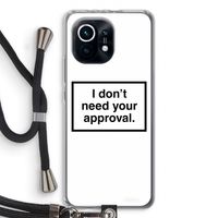 Don't need approval: Xiaomi Mi 11 Transparant Hoesje met koord