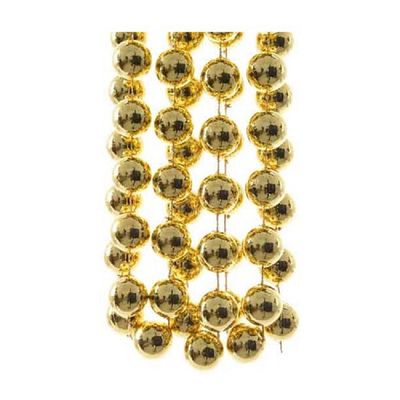 3x stuks gouden XXL kralenslingers kerstslingers 270 cm