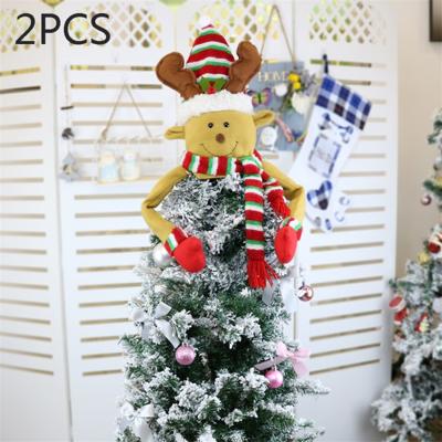 2 stuks CX20208 elk patroon kerstboom hanger decoratie maat: L