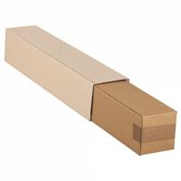Vierkante koker formaat 750x120x120mm bruin | 20 stuks