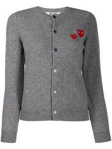 Comme Des Garçons Play cardigan à broderies - Gris