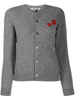 Comme Des Garçons Play cardigan à broderies - Gris - thumbnail