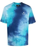 Mauna Kea t-shirt tie-dye à logo imprimé - Bleu