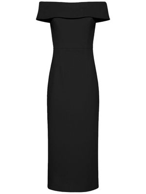 Rebecca Vallance robe mi-longue Amore à épaules dénudées - Noir