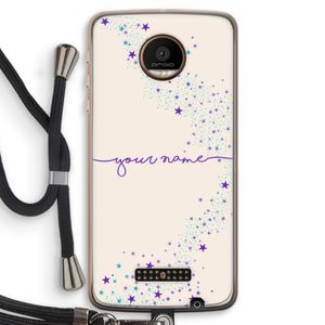 Sterren: Motorola Moto Z Force Transparant Hoesje met koord