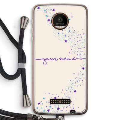 Sterren: Motorola Moto Z Force Transparant Hoesje met koord
