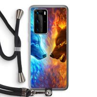 Fire & Ice: Huawei P40 Pro Transparant Hoesje met koord