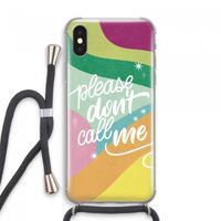 Don't call: iPhone XS Max Transparant Hoesje met koord