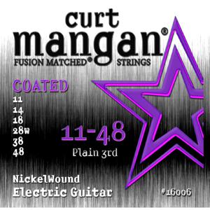 Curt Mangan Nickel Wound Coated 11-48 snarenset voor elektrische gitaar