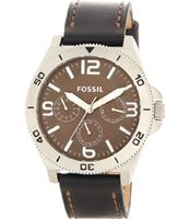 Horlogeband Fossil BQ2055 Leder Zwart 22mm