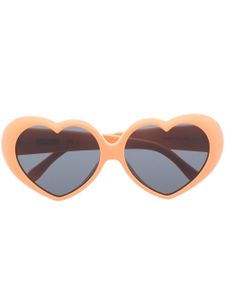 Moschino Eyewear lunettes de soleil à monture cœur - Orange